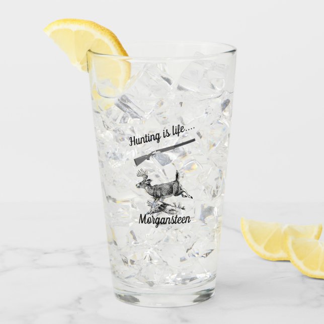 Verre La chasse personnalisée, c'est le canon de sauveta (Devant glace)