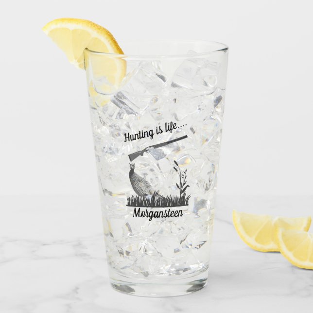 Verre La chasse personnalisée est un faisan à vie et un  (Devant glace)