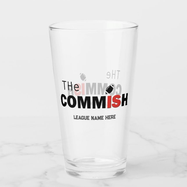 Verre La Commish Custom 16 oz Pint Beer Glass (Dos)