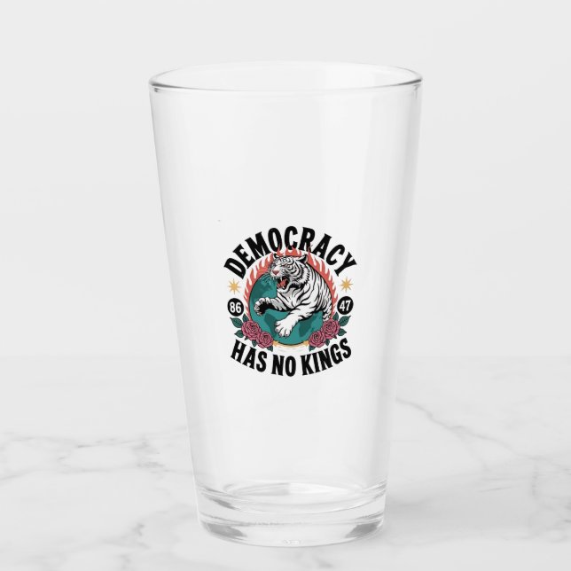 Verre La démocratie n'a pas de rois 86 47 Tiger (Devant)