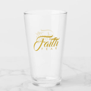 Verre La foi sur la peur Gold Graphisme