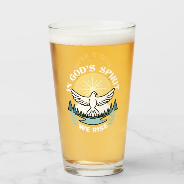 Verre La force spirituelle en Dieu - L'épanouissement de (Devant (rempli))