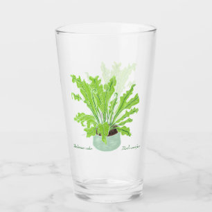 Verre La fougère de nid d'Asplenium Bird - en tirant sur