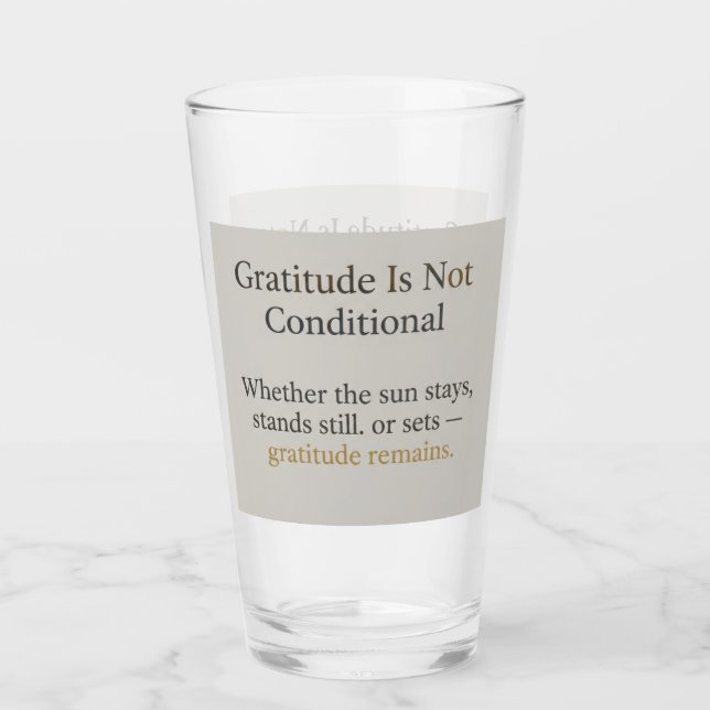 Verre La gratitude demeure : chaque rythme de la vie, un (Devant)