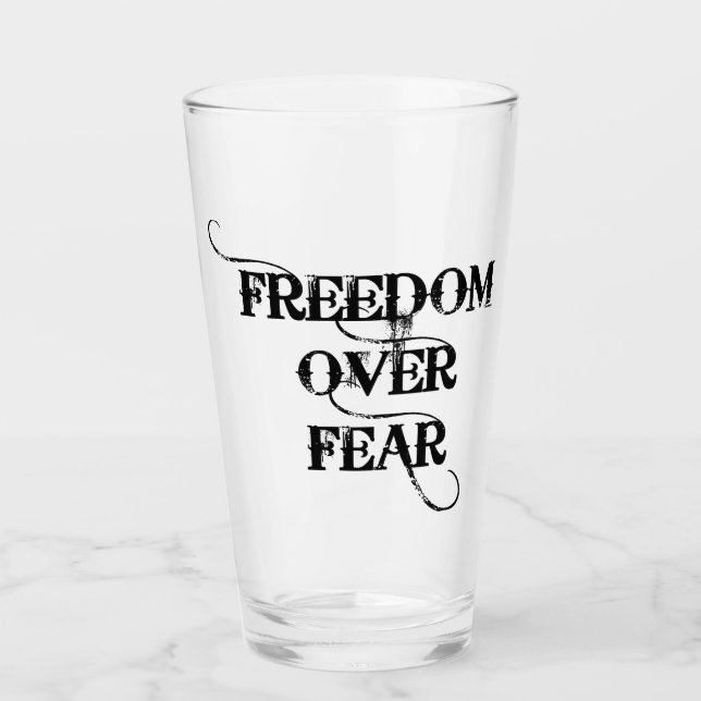 Verre La liberté face à la peur (Devant)