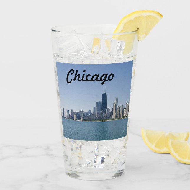 Verre La ligne aérienne de Chicago (Dos glace)