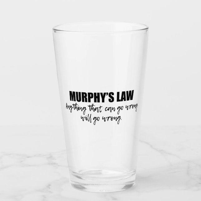 Verre La loi de Murphy (Devant)