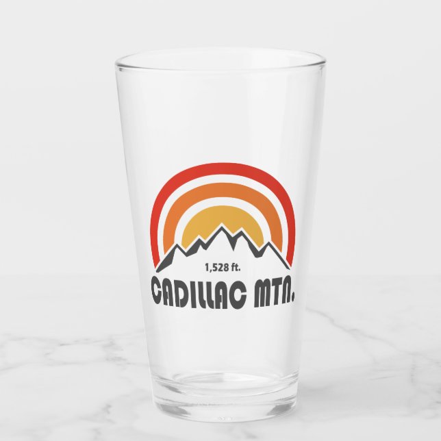 Verre La montagne Cadillac (Devant)