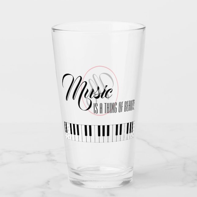 Verre La Musique Est Une Chose De Beauté (Devant)