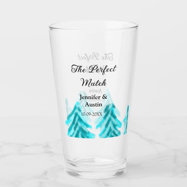 Verre La parfaite correspondance hiver pin bleu mariage  (Devant)