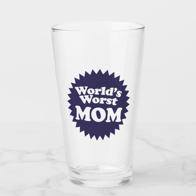 Verre La pire maman du monde (Devant)