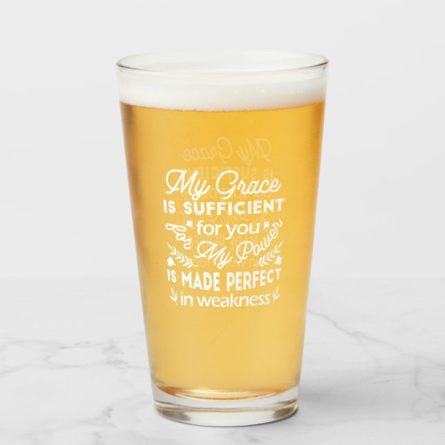 Verre La puissance rendue parfaite dans la faiblesse  2  (Devant (rempli))