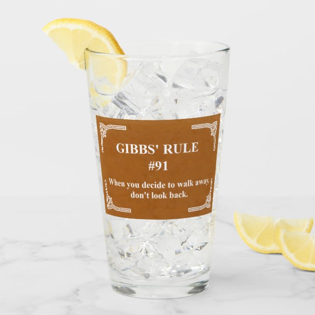 Verre la règle 91 de Gibbs (Devant glace)