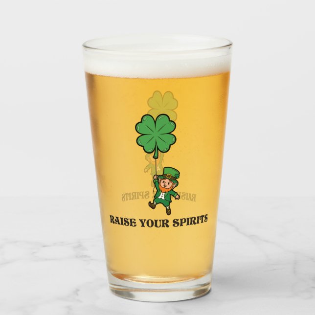 Verre La Saint-Patrick Élève Vos Esprits (Devant (rempli))