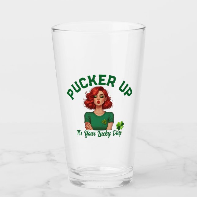 Verre La Saint-Patrick, fais la moue, c'est votre jour d (Devant)