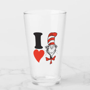 Verre La Saint-Valentin de Dr. Seuss   J'adore le Chat d