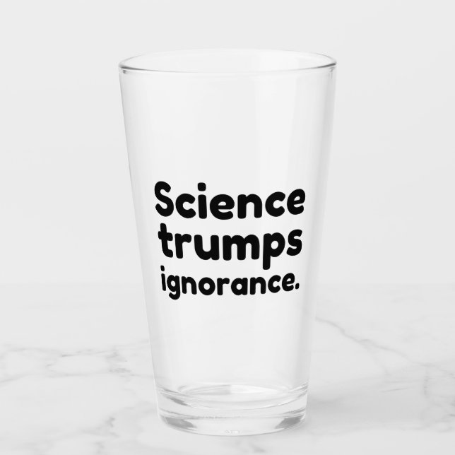 Verre La science prime l'ignorance (Devant)