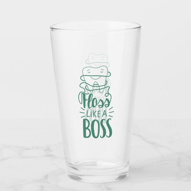 Verre La soie aiment un patron (Devant)