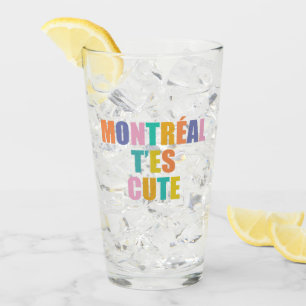 Verre La typographie de la ville de Montréal coloré mode