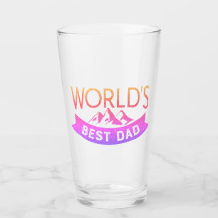 Verre La typographie du meilleur papa du monde