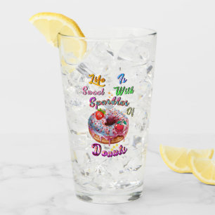 Verre La vaisselle de bar Life est douce avec des étince