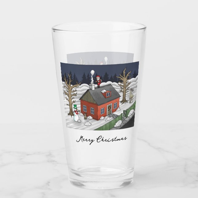 Verre La veille de Noël du Père Noël (Devant)