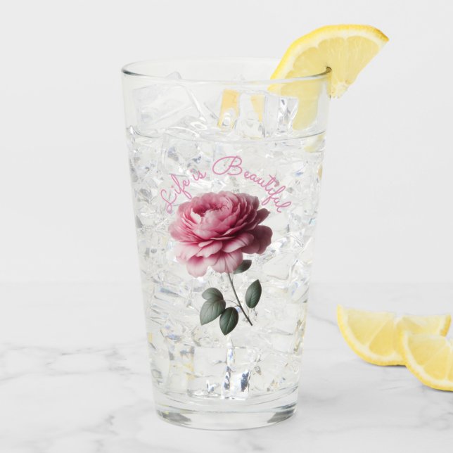 Verre La vie est belle (Dos glace)