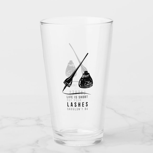 Verre La vie est short mais vos mèches ne devraient pas (Devant)
