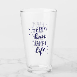 Verre La vie heureuse de cheveux heureux