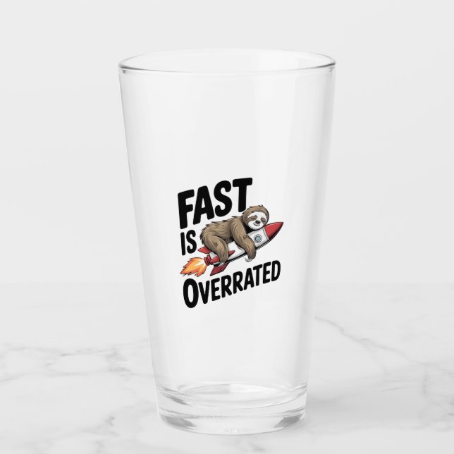 Verre La vitesse est surestimée Sloth Rocket (Devant)