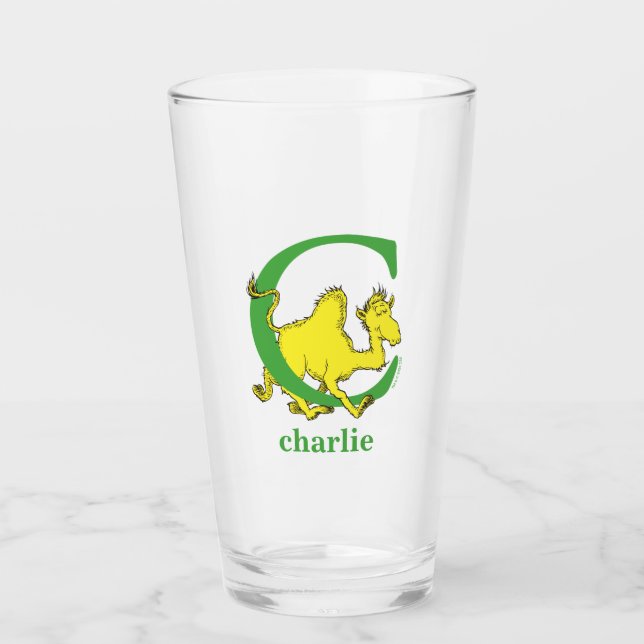 Verre L'ABC de Dr Seuss : Lettre C - Vert | Ajoutez votr (Devant)