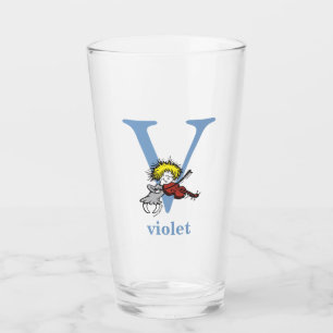 Verre L'ABC de Dr Seuss : Lettre V - Bleu   Ajoutez votr