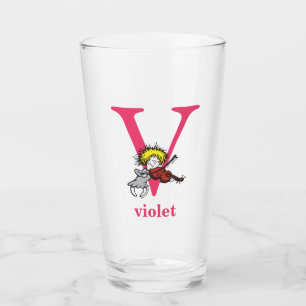 Verre L'ABC de Dr Seuss : Lettre V - Rose Ajoutez votr