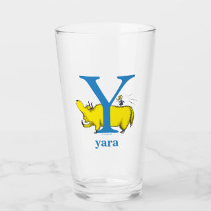 Verre L'ABC de Dr Seuss : Lettre Y - Bleu   Ajoutez votr