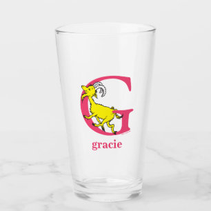 Verre L'ABC du Dr Seuss : Lettre G - Rose Ajoutez votr