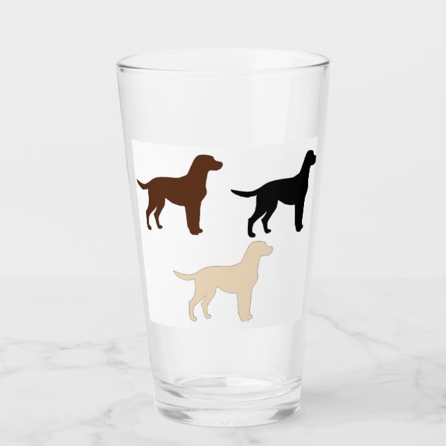 Verre labrador extraction toutes les couleurs silhouette (Devant)