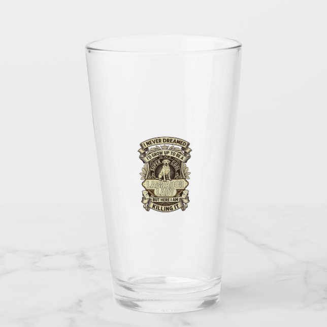 Verre Labrador Lady Dog Crown Shield_1 (Devant)