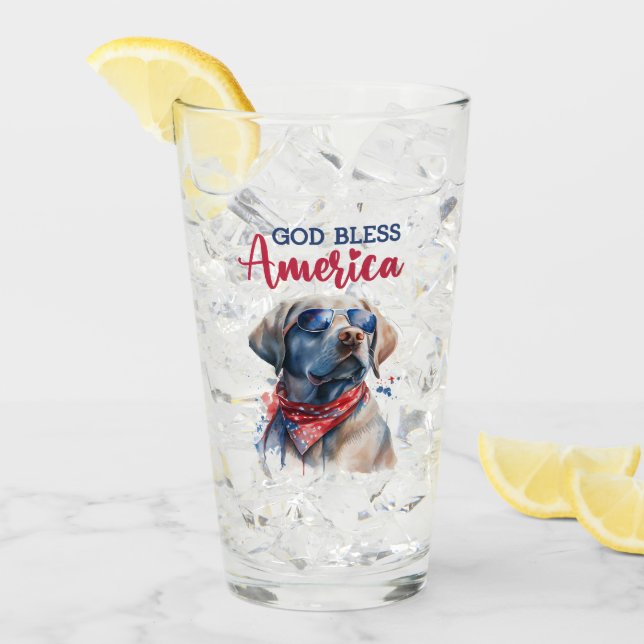 Verre Labrador Patriotique (Devant glace)
