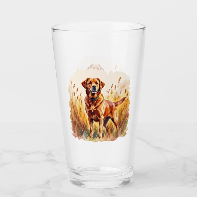 Verre Labrador Retriever Chien Rouge Renard (Devant)