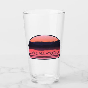 Verre Lac Allatoona Géorgie Sunrise rouge
