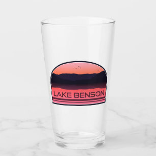 Verre Lac Benson Caroline du Nord Sunrise rouge