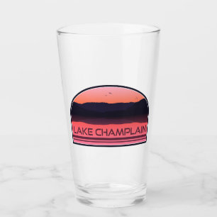 Verre Lac Champlain New York Vermont Red Sunrise
