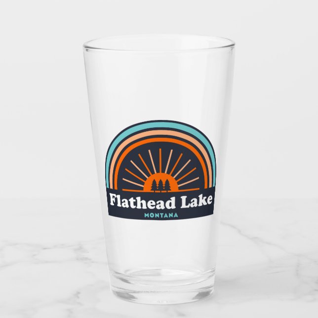 Verre Lac Flathead Montana Arc en ciel (Devant)