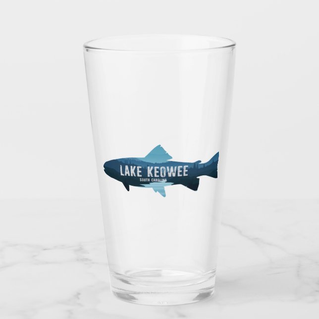 Verre Lac Keowee Caroline du Sud Poisson (Devant)