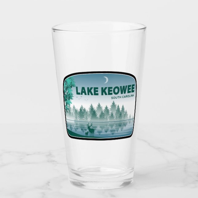 Verre Lac Keowee cerf de Caroline du Sud (Devant)