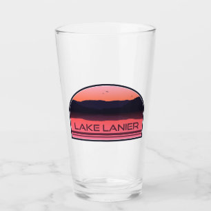 Verre Lac Lanier Georgia Red Sunrise