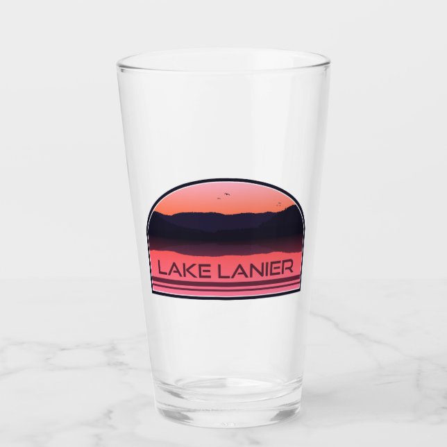 Verre Lac Lanier Georgia Red Sunrise (Devant)