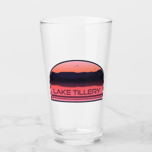 Verre Lac Tillery Caroline du Nord Sunrise Rouge