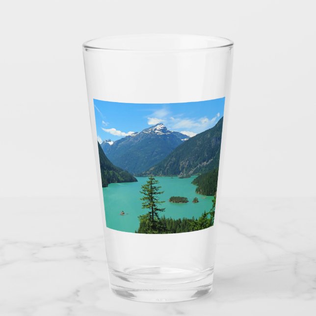 Verre Lac Turquoise de Snowy Mountain à Washington (Devant)