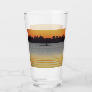 Verre Lac Wendouree Calme Avant la Tombée de la Nuit
